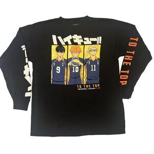Haikyuu!! Hinata, Kageyama, Tsukishima Long Sleeve Shirt Men's Large